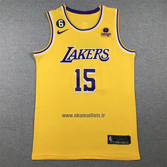 Maillot Los Angeles Lakers Austin Reaves NO 15 Icon 2022-23 Jaune